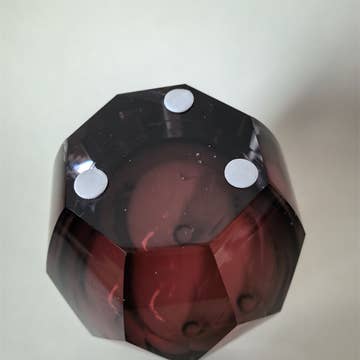 Radiant Prism Cut Glass Vase