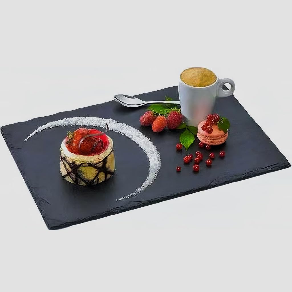 9-Pieces Natural Slate Cheese Board Set