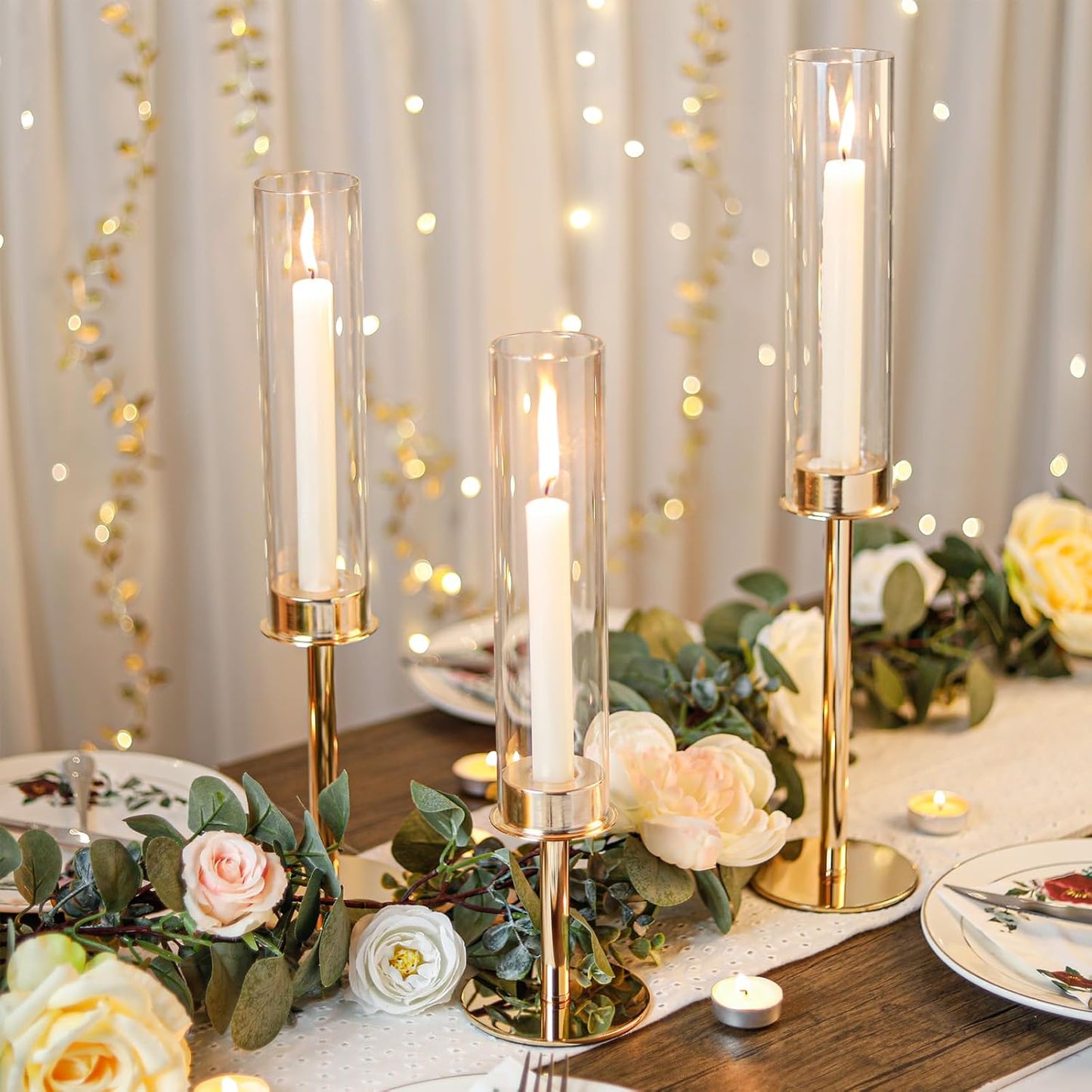 Elegant Windproof Candle Lantern (set of 3)
