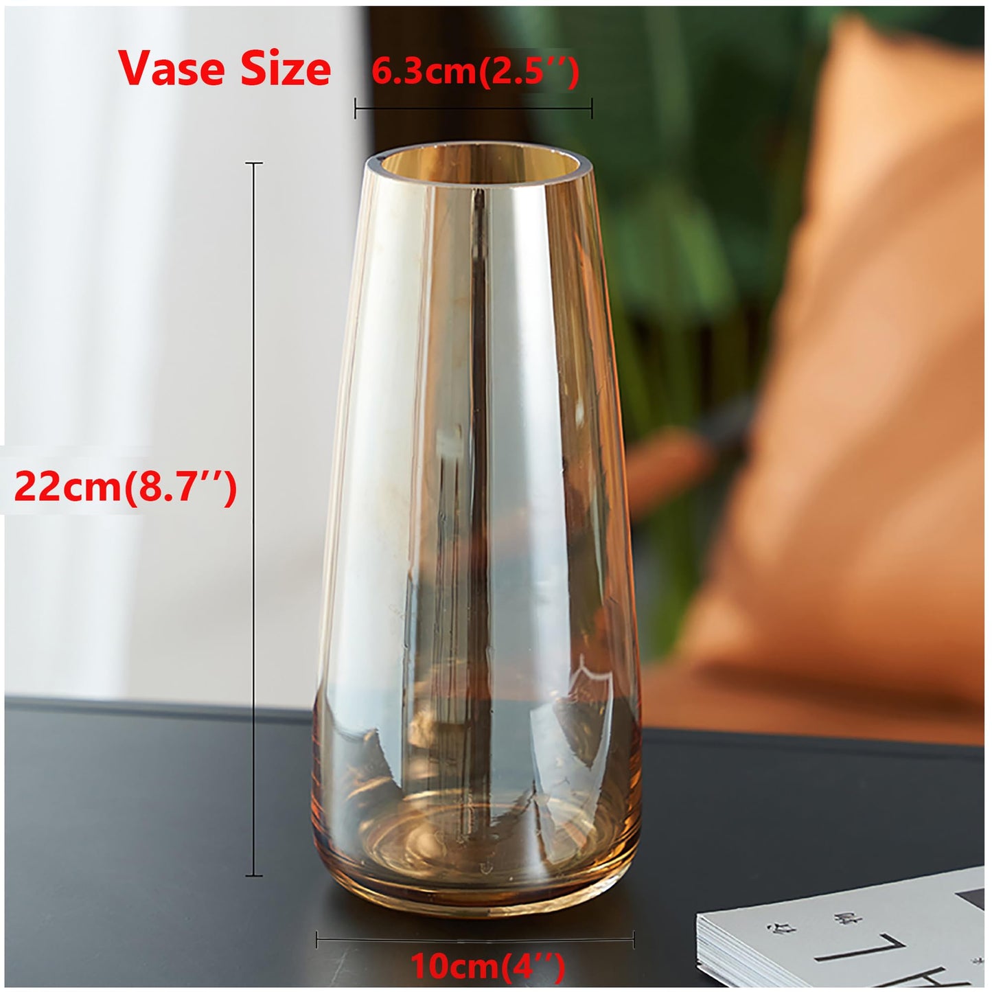 Modern Iridescent Crystal Vase