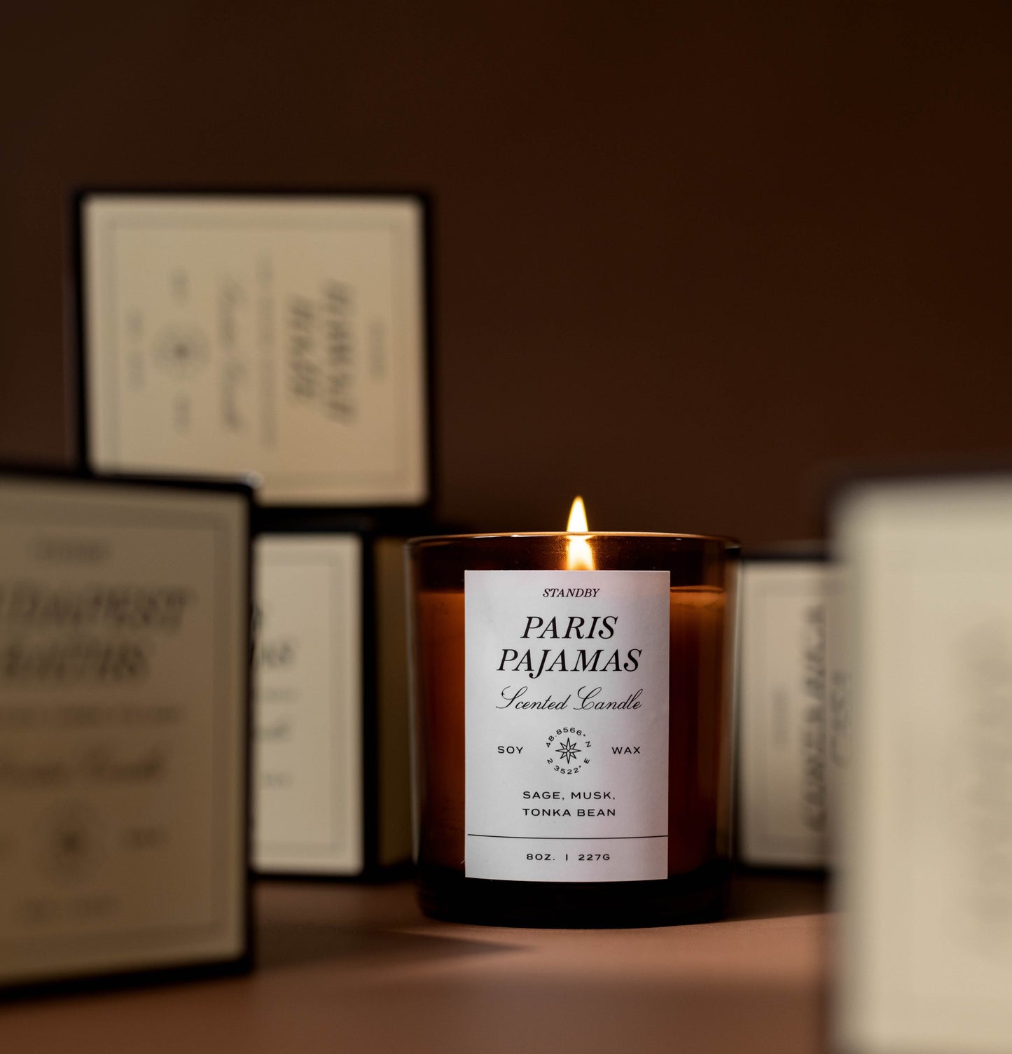 Paris Pajamas Aromatic Candle - Sage, Musk, and Tonka Bean