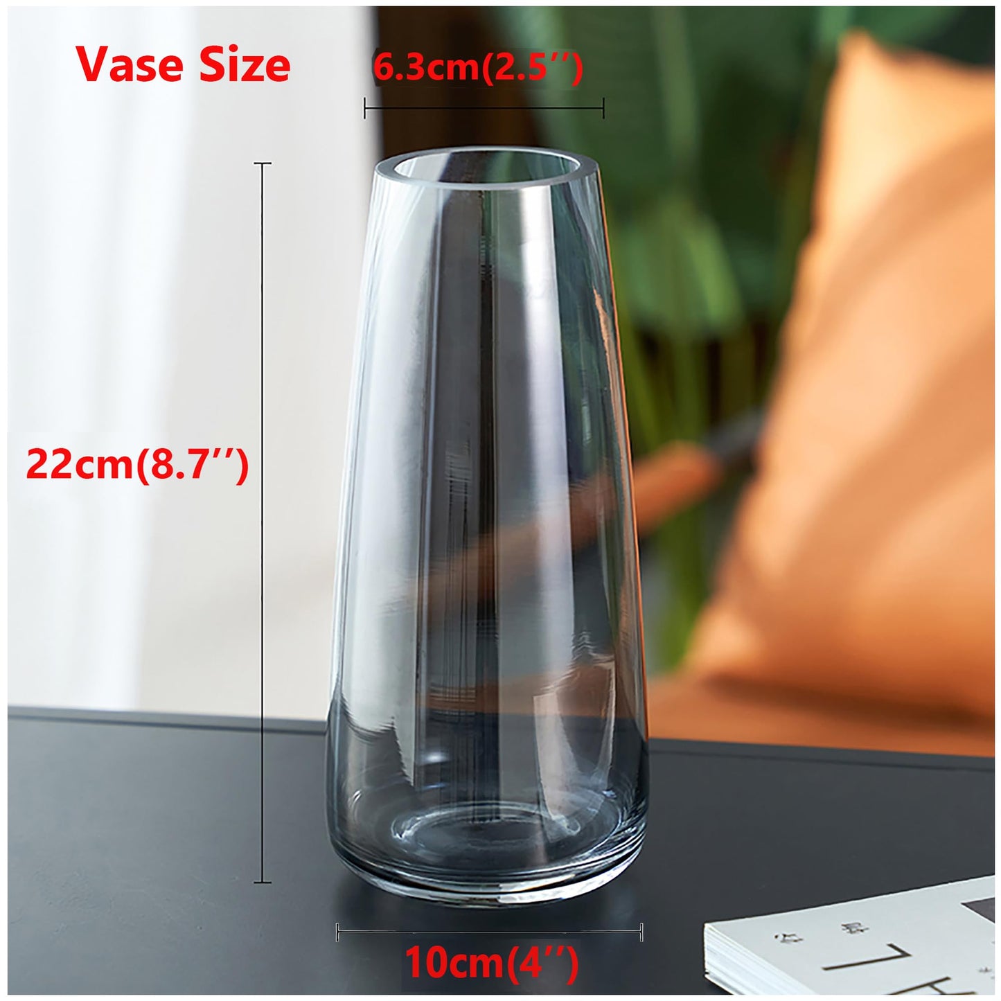 Modern Iridescent Crystal Vase