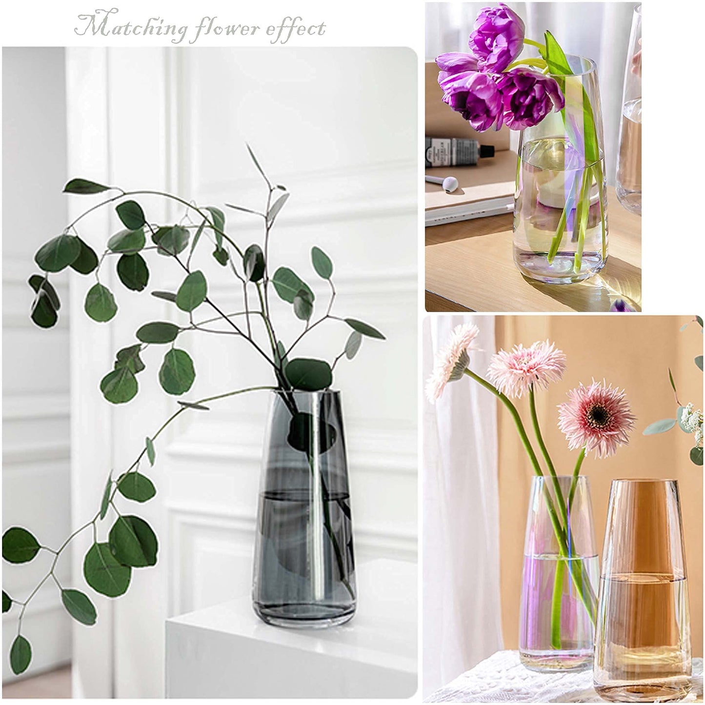 Modern Iridescent Crystal Vase