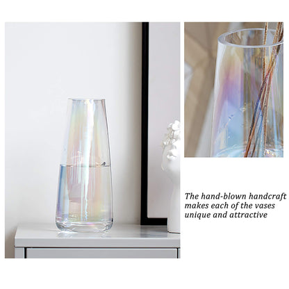 Modern Iridescent Crystal Vase