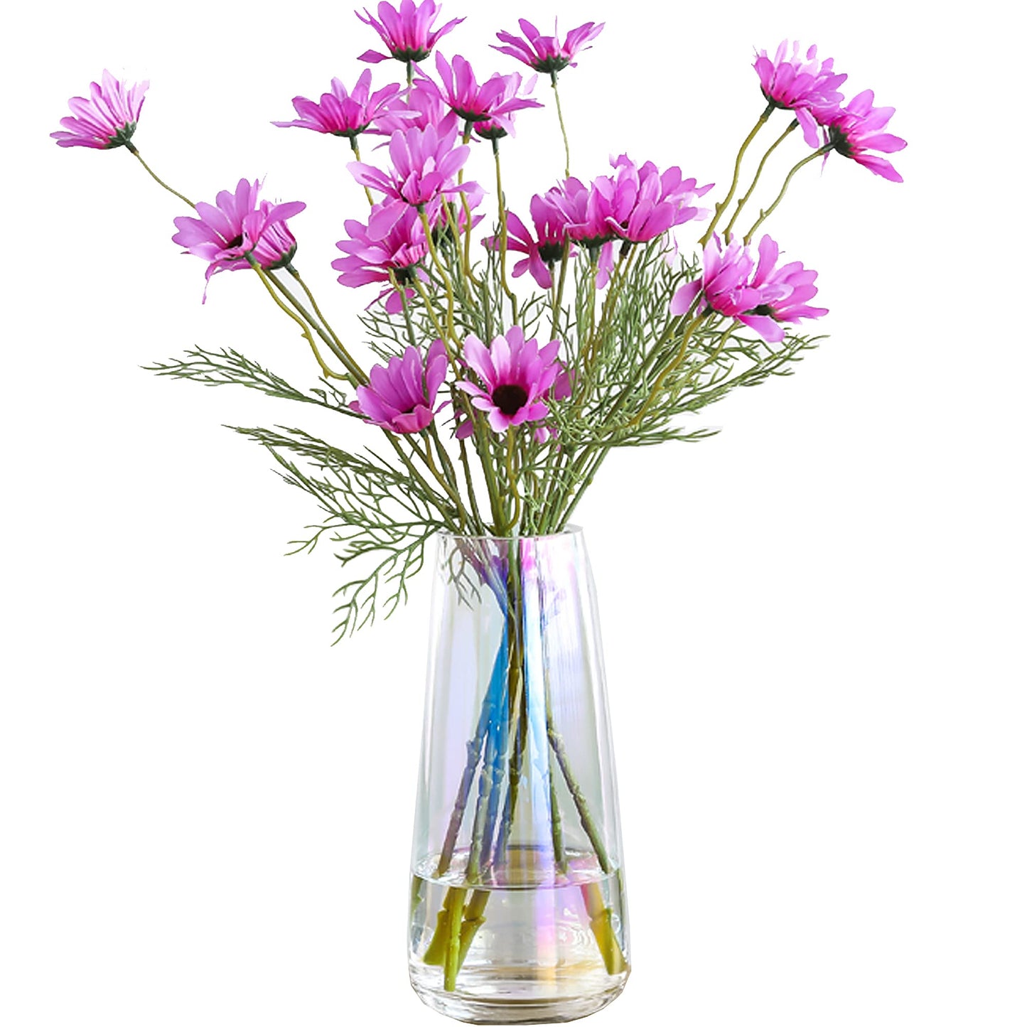 Modern Iridescent Crystal Vase