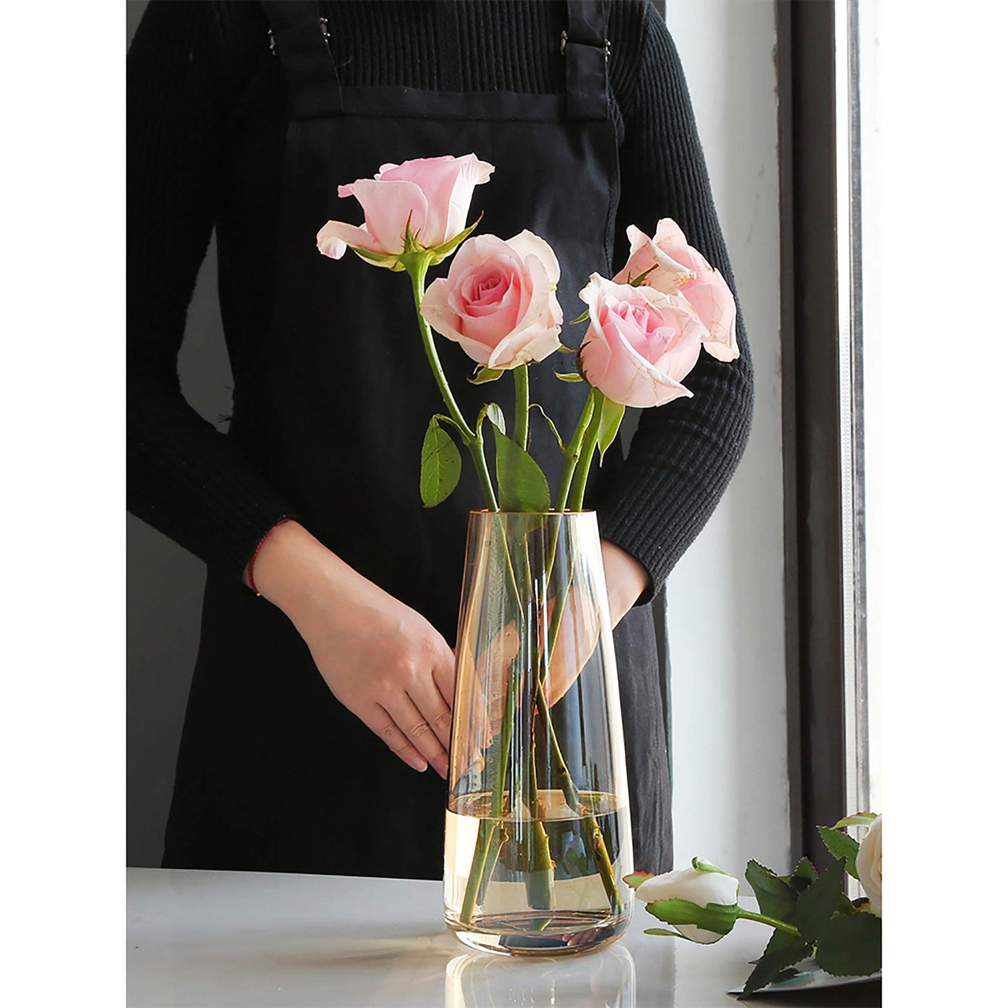 Modern Iridescent Crystal Vase