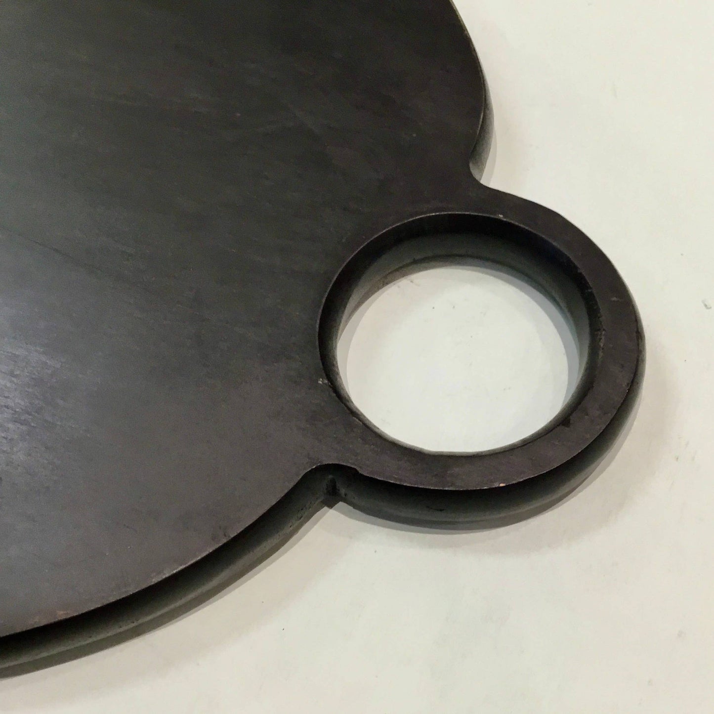 Acacia Wood Black Charcuterie Board w/Loop Handle