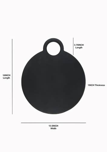 Acacia Wood Black Charcuterie Board w/Loop Handle