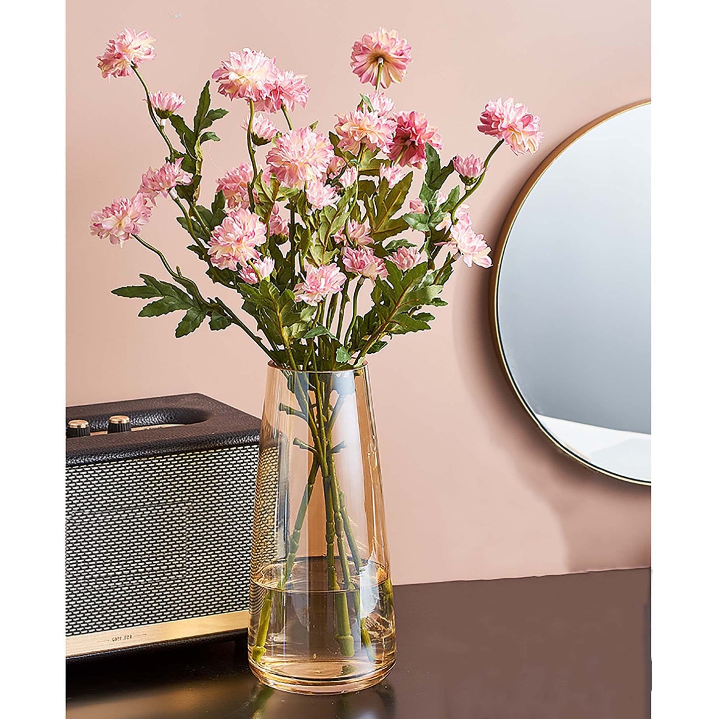 Modern Iridescent Crystal Vase