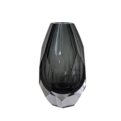 Radiant Prism Cut Glass Vase