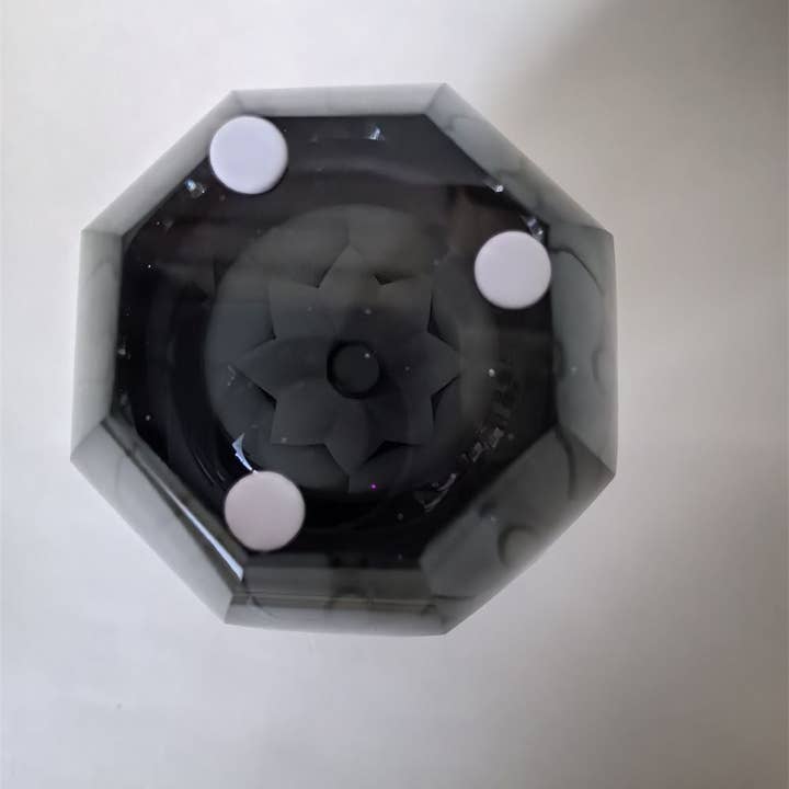Radiant Prism Cut Glass Vase