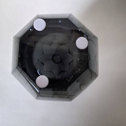 Radiant Prism Cut Glass Vase
