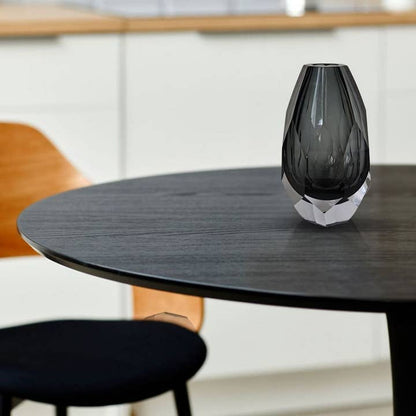 Radiant Prism Cut Glass Vase